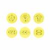 Kit Carimbos Futebol para Doces Amarelo com 7 Peças - Bluestar