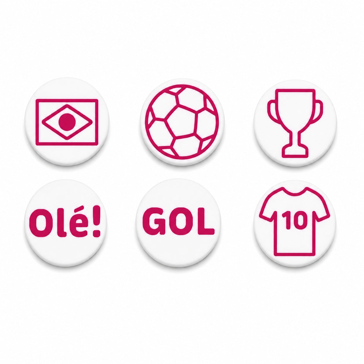 Kit Carimbos Futebol para Doces Amarelo com 7 Peças - Bluestar