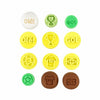 Kit Carimbos Futebol para Doces Amarelo com 7 Peças - Bluestar