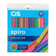 Estojo de Lapis de Cor Spiro com 24 Cores - Cis