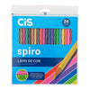 Estojo de Lapis de Cor Spiro com 24 Cores - Cis