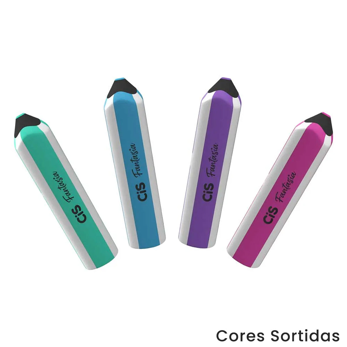 Borracha Escolar Fantasia Lapis - Cores Sortidas - Cis