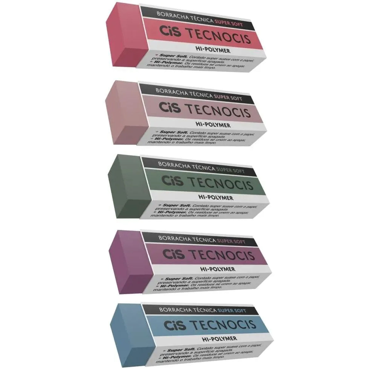 Borracha Tecnica Tecnocis Hi - Polymer - Cores Sortidas - Cis