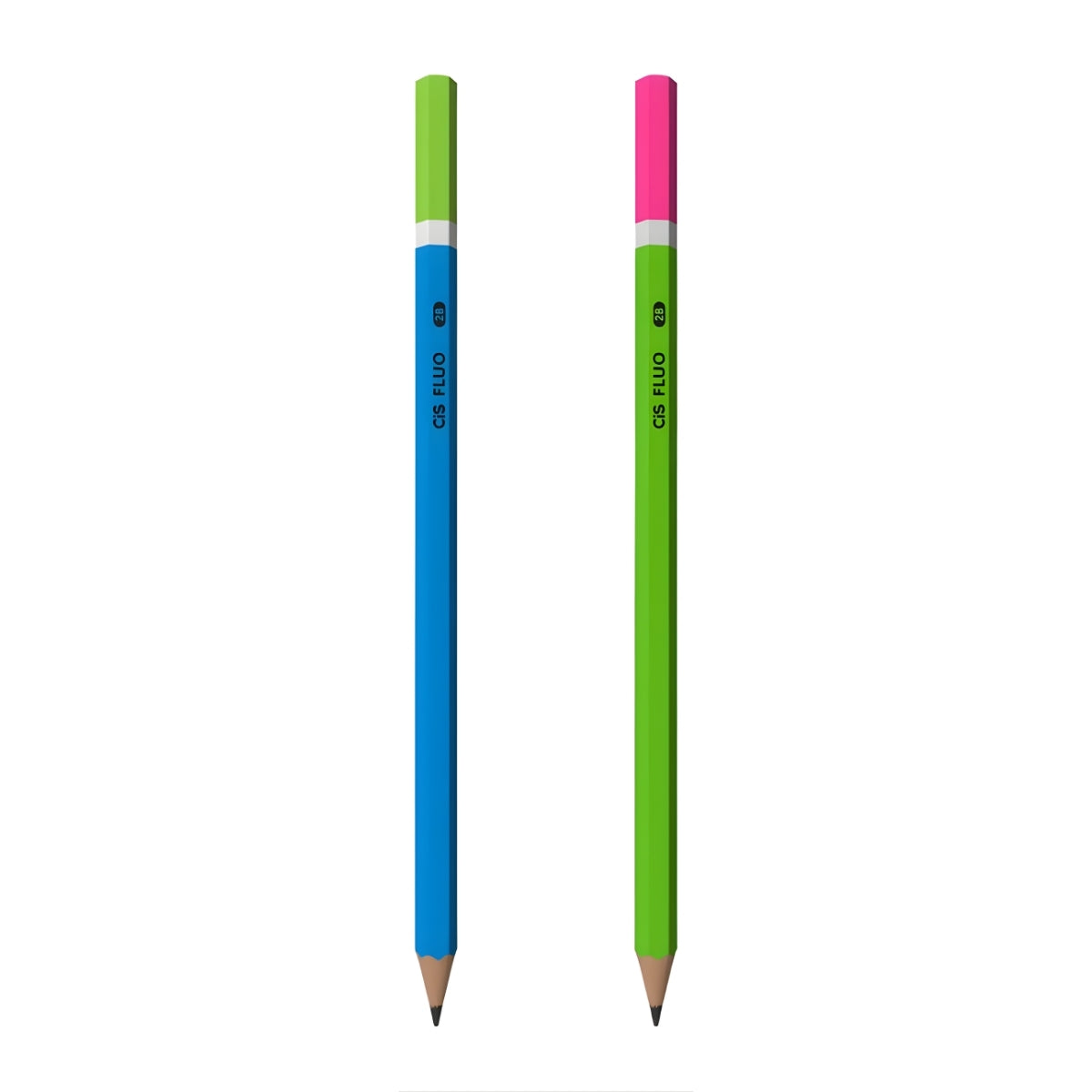 Lapis de Grafite Fluo 2b N2 Sextavado com Borracha - Sortidas - Cis