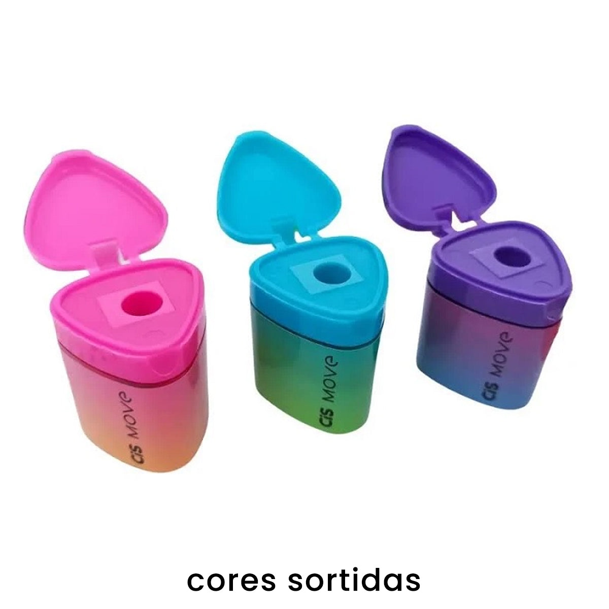 Apontador Escolar Move - Cores Sortidas - Cis