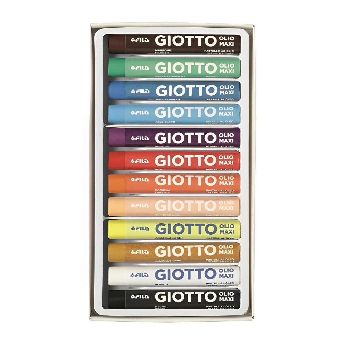 Estojo de Giz de Cera Giotto Pastel Oleoso Maxi 12 Cores F293400