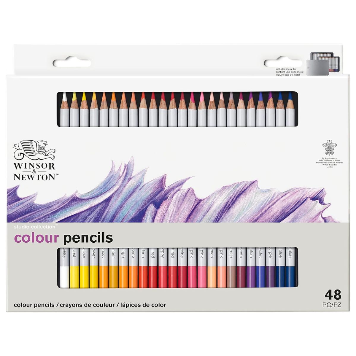 Estojo Lápis de Cor Studio Collection Winsor & Newton com 48 Cores