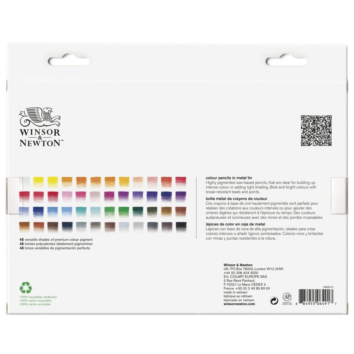 Estojo Lápis de Cor Studio Collection Winsor & Newton com 48 Cores
