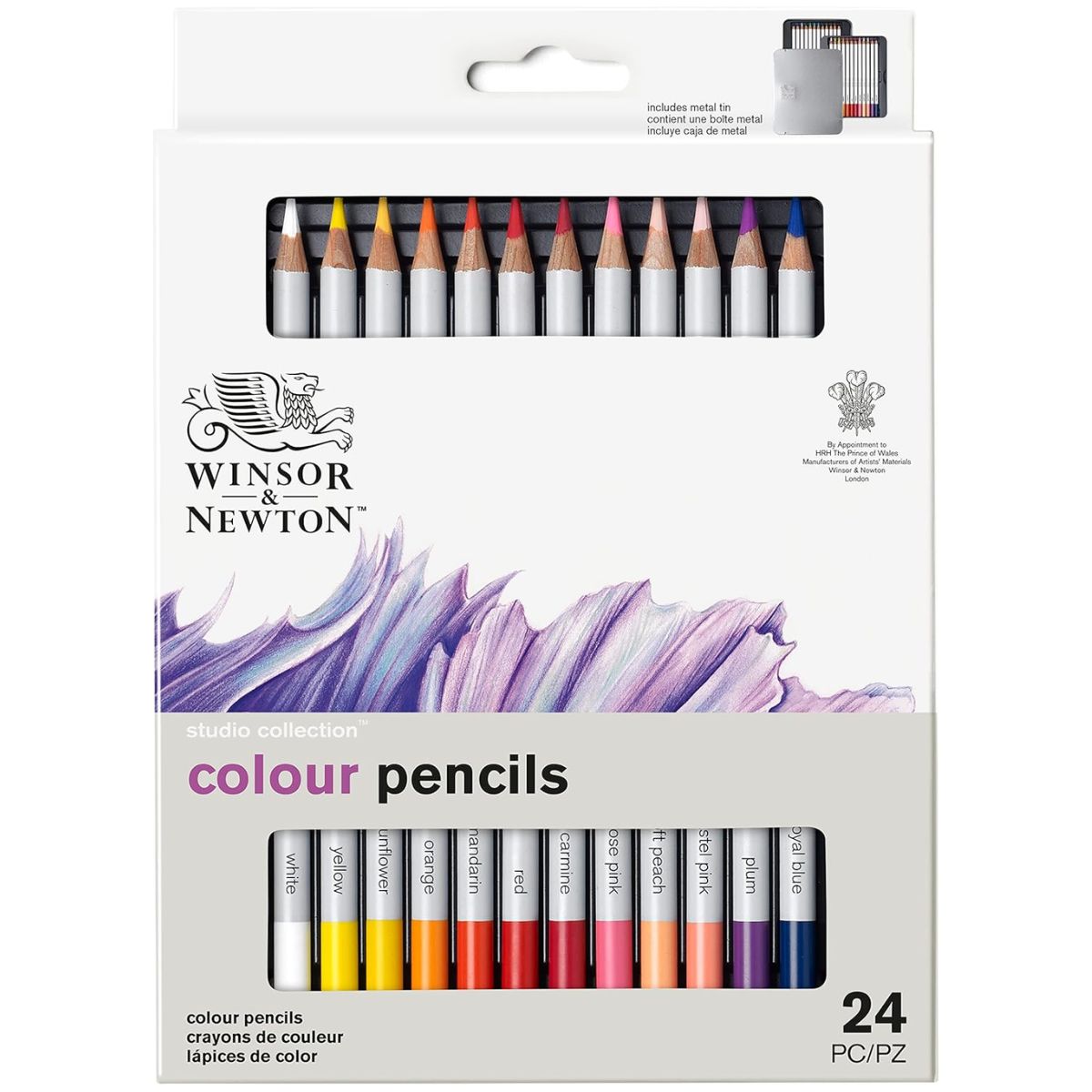 Estojo Lápis de Cor Studio Collection Winsor & Newton com 24 Cores