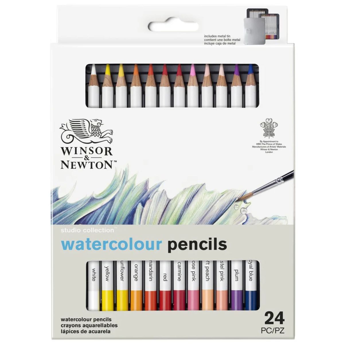 Estojo Lápis de Cor Aquarela Studio Collection Winsor & Newton com 24 Cores