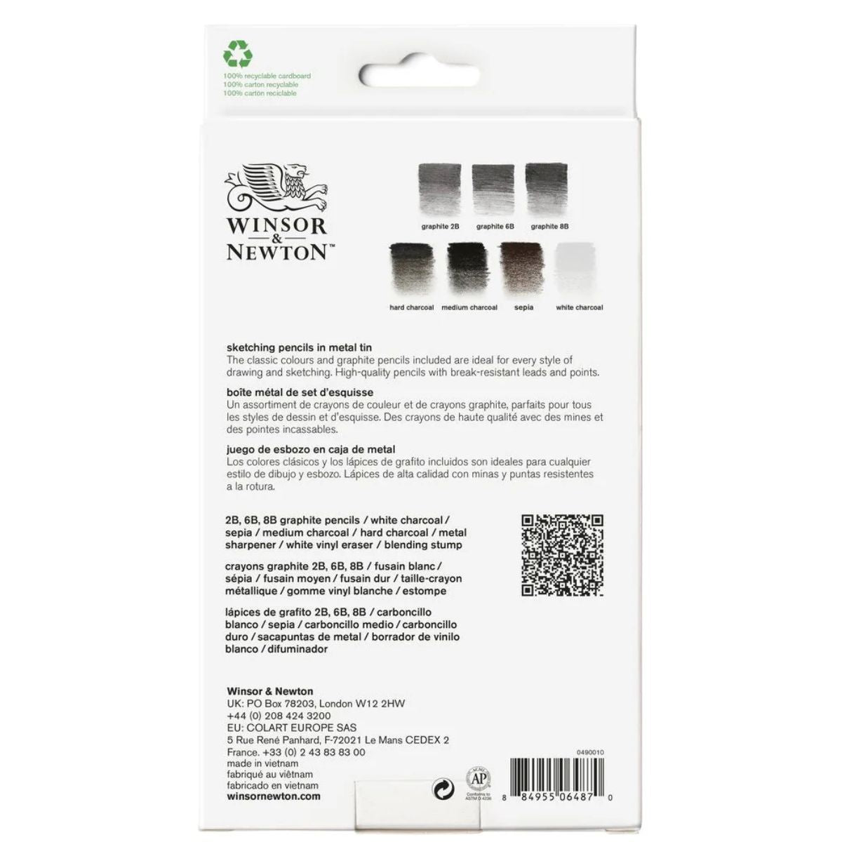 Estojo Lápis para Desenho e Esboço Studio Collection Winsor & Newton com 10 Pecas