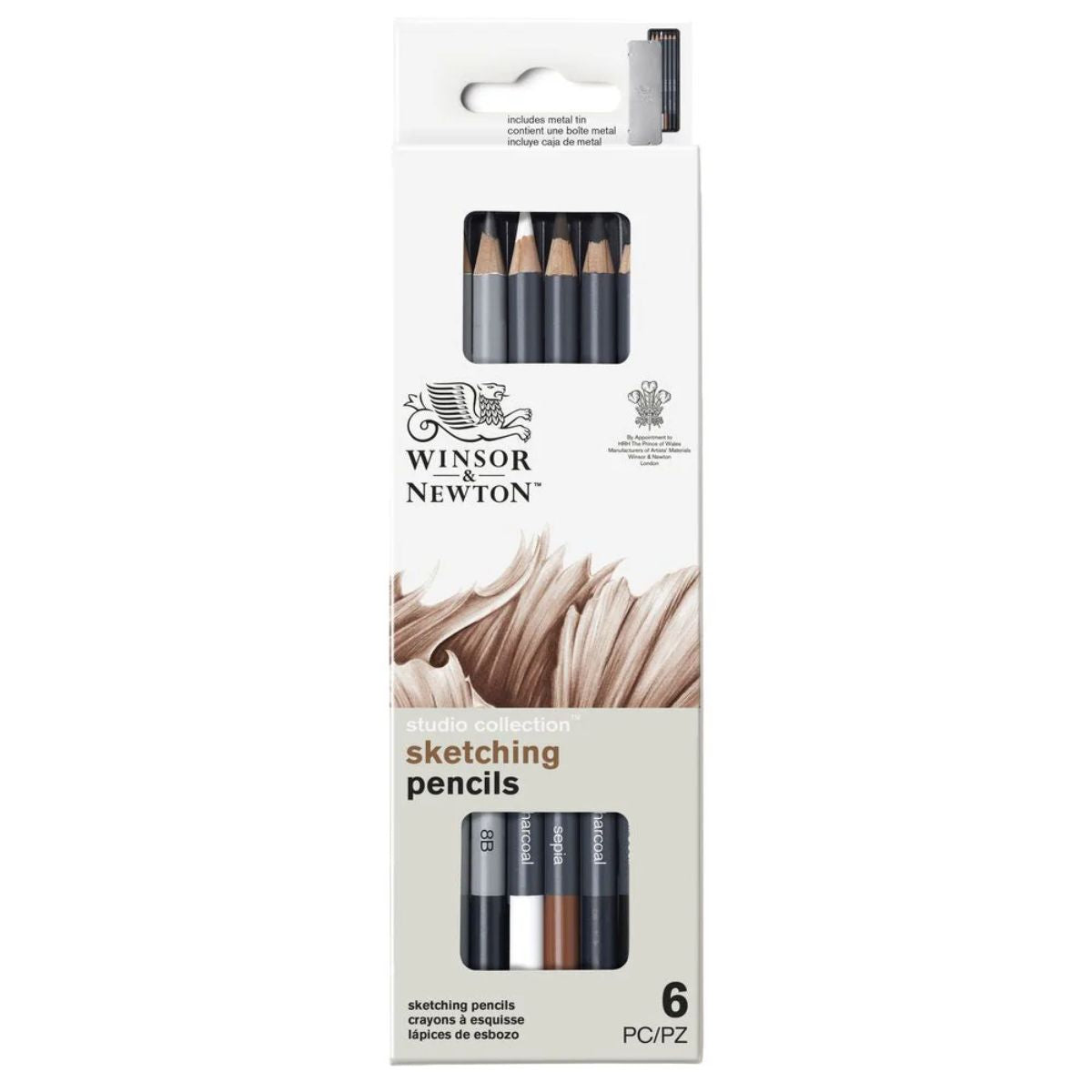 Estojo Lápis para Desenho e Esboço Studio Collection Winsor & Newton com 6 Unidades