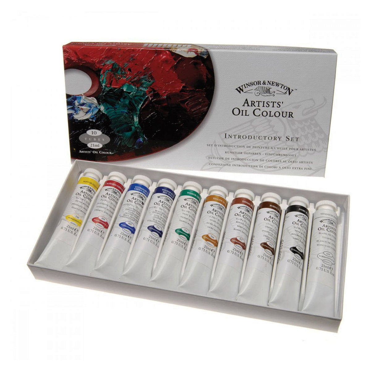 Estojo de Tinta Óleo Artists Winsor & Newton 21ml com 10 Cores