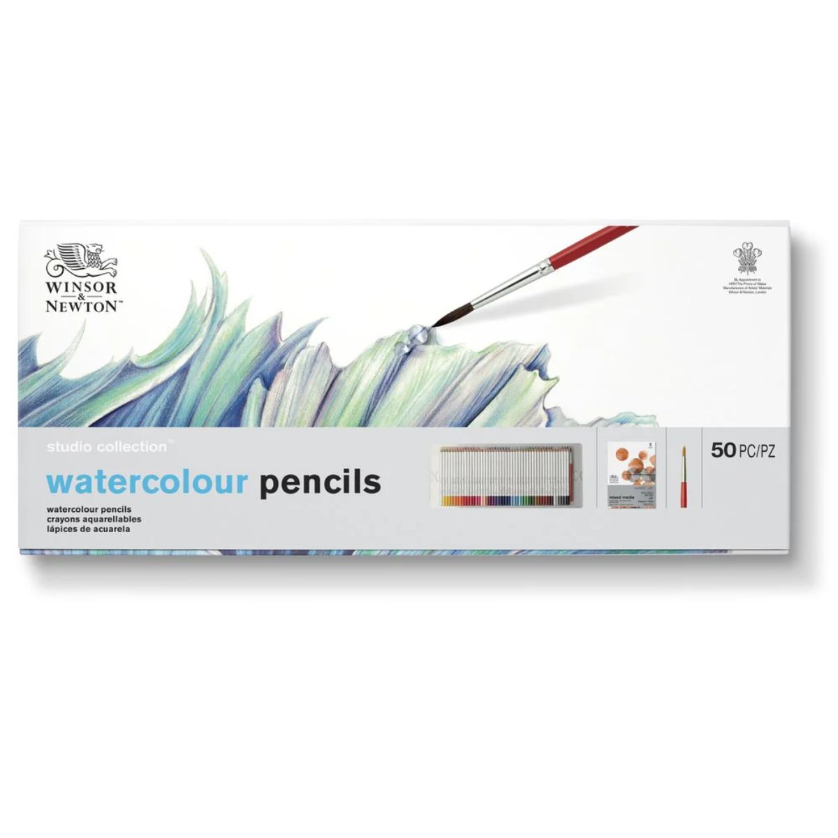 Estojo Lápis de Cor Aquarela Studio Collection Winsor & Newton com 50 Peças