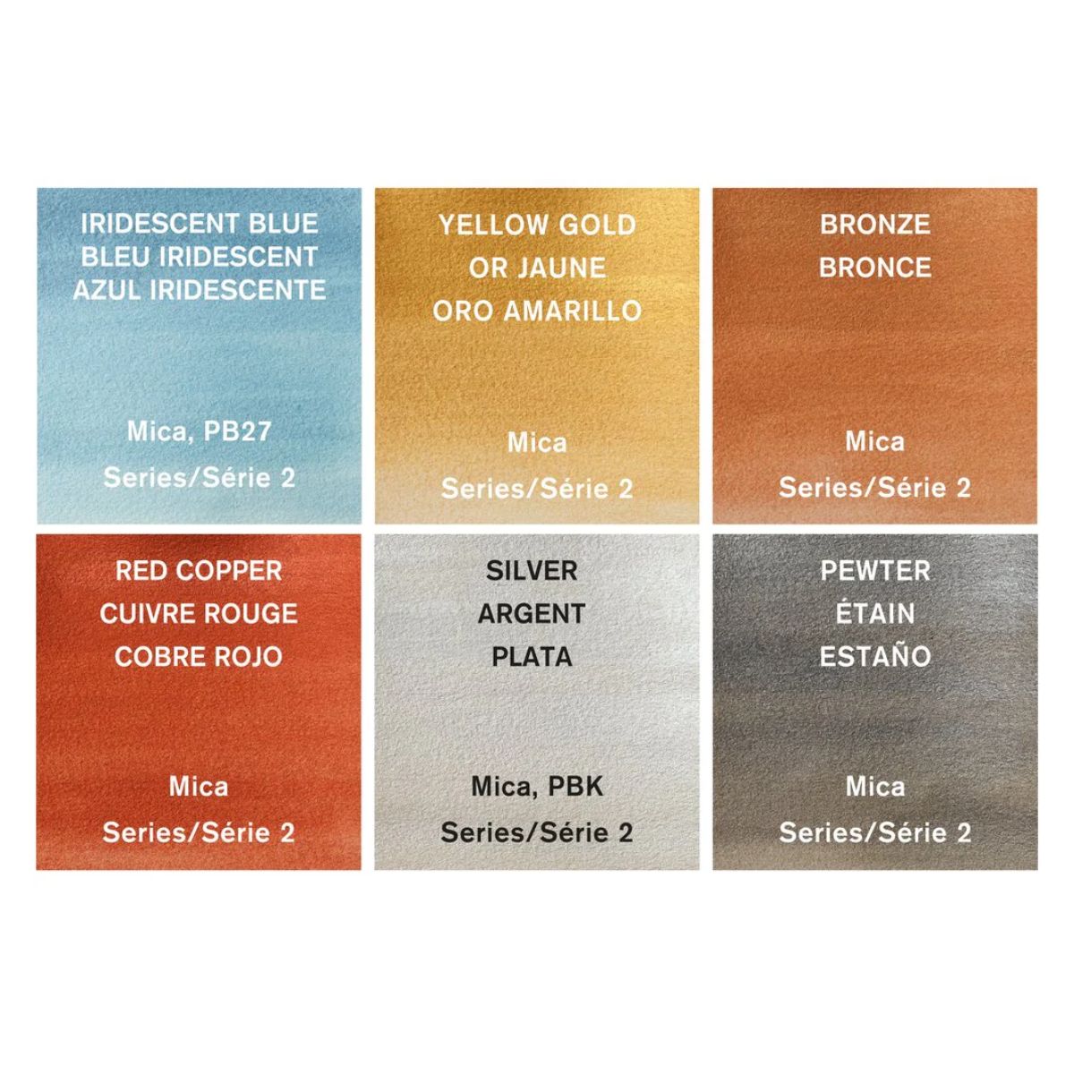 Estojo Tinta Aquarela Cotman Winsor & Newton 8ml com 6 Cores Metálicas
