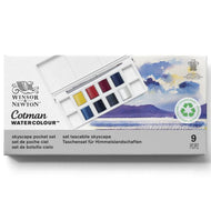 Estojo Tinta Aquarela Pastilha Cotman Winsor & Newton Skyscape com 9 Peças