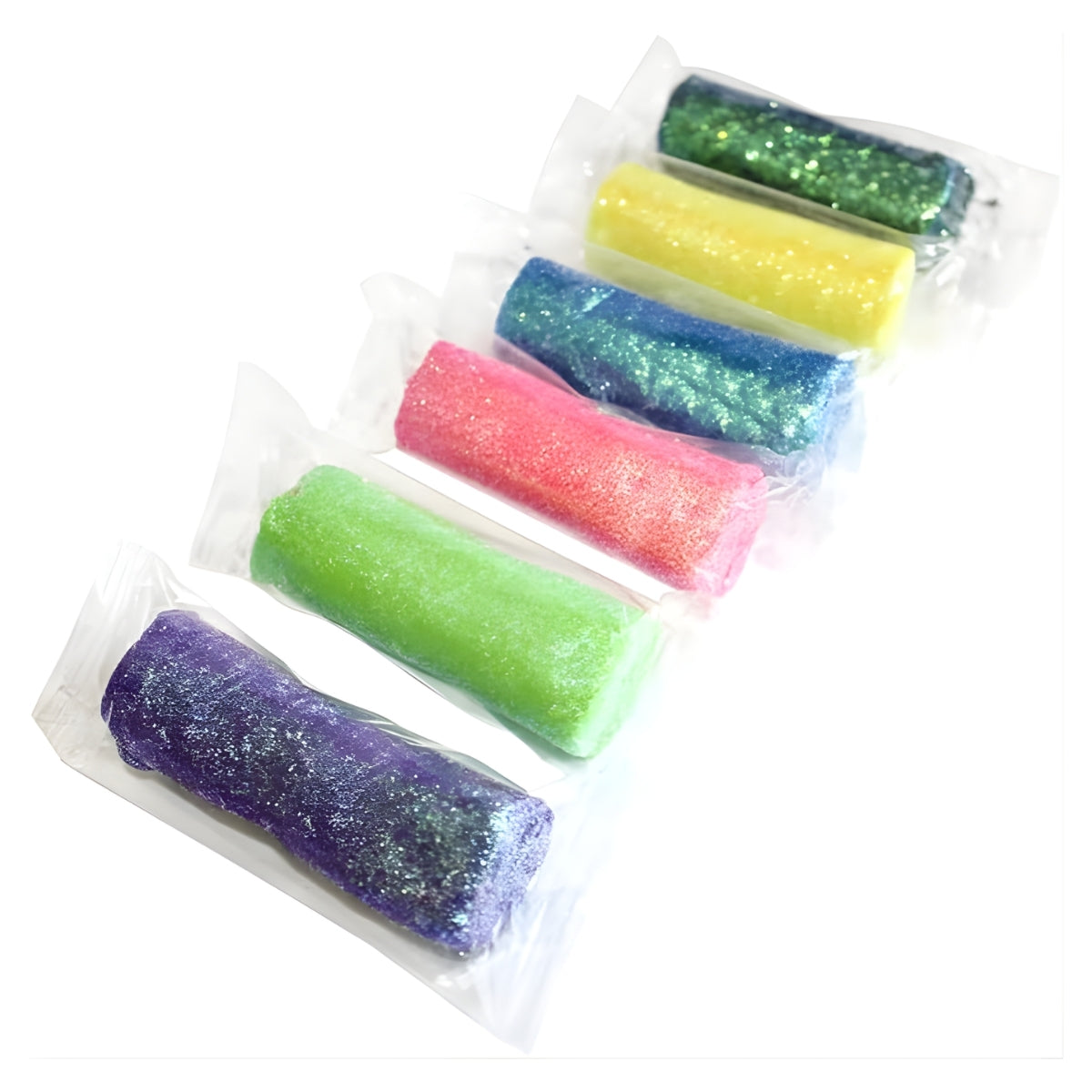Pote Massinha Soft para Modelar 50g com 6 Cores Glitter - Utiguti