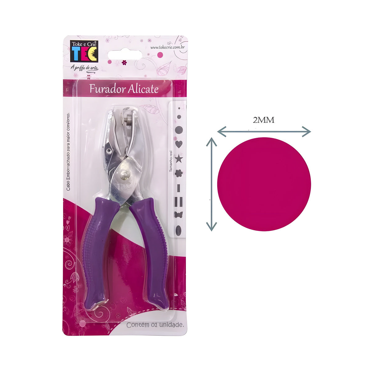 Furador Alicate Fa001 Circulo 2mm Toke e Crie