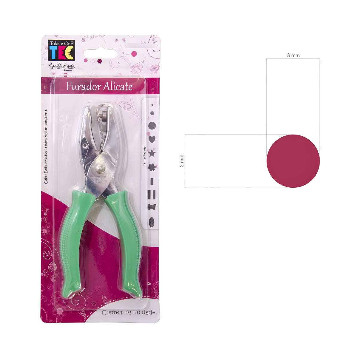 Furador Alicate Fa002 Circulo 3mm Toke e Crie