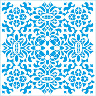 Stencil - Coleção Memorias Vintage Rendado Floral 20x20cm para Pintura Decorativa e Artesanato Stxx-253 - Litoarte