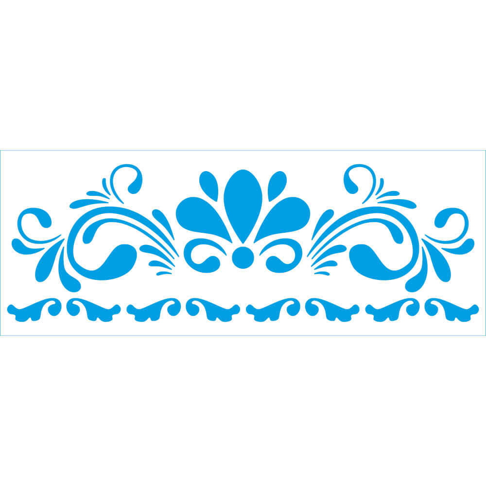 Stencil Pequeno Arabesco 7x17cm para Pintura Decorativa e Artesanato Stp-0163 - Litoarte