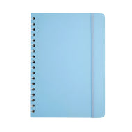 Caderno Colegial Espiral Cicero 17,3x24cm 80 Folhas Pautado - Clássica Pastel Azul