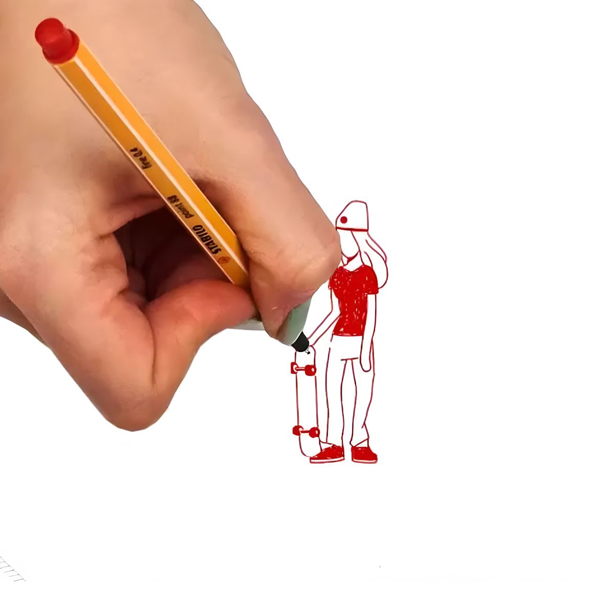 Estojo de Caneta Multiuso Point 88 Extrafina Stabilo 0.4Mm com 08 Cores Tons de Vermelho