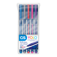 Estojo Caneta Esferográfica Yolo 0,7mm com 5 Cores - Cis