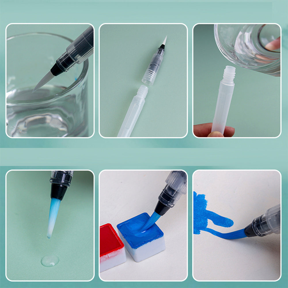 Kit Pincel com Reservatório Aqua Brush 6 Unidades - C.A. Creative