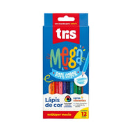 Estojo Lápis de Cor Mega Soft Color com 12 Cores - Tris