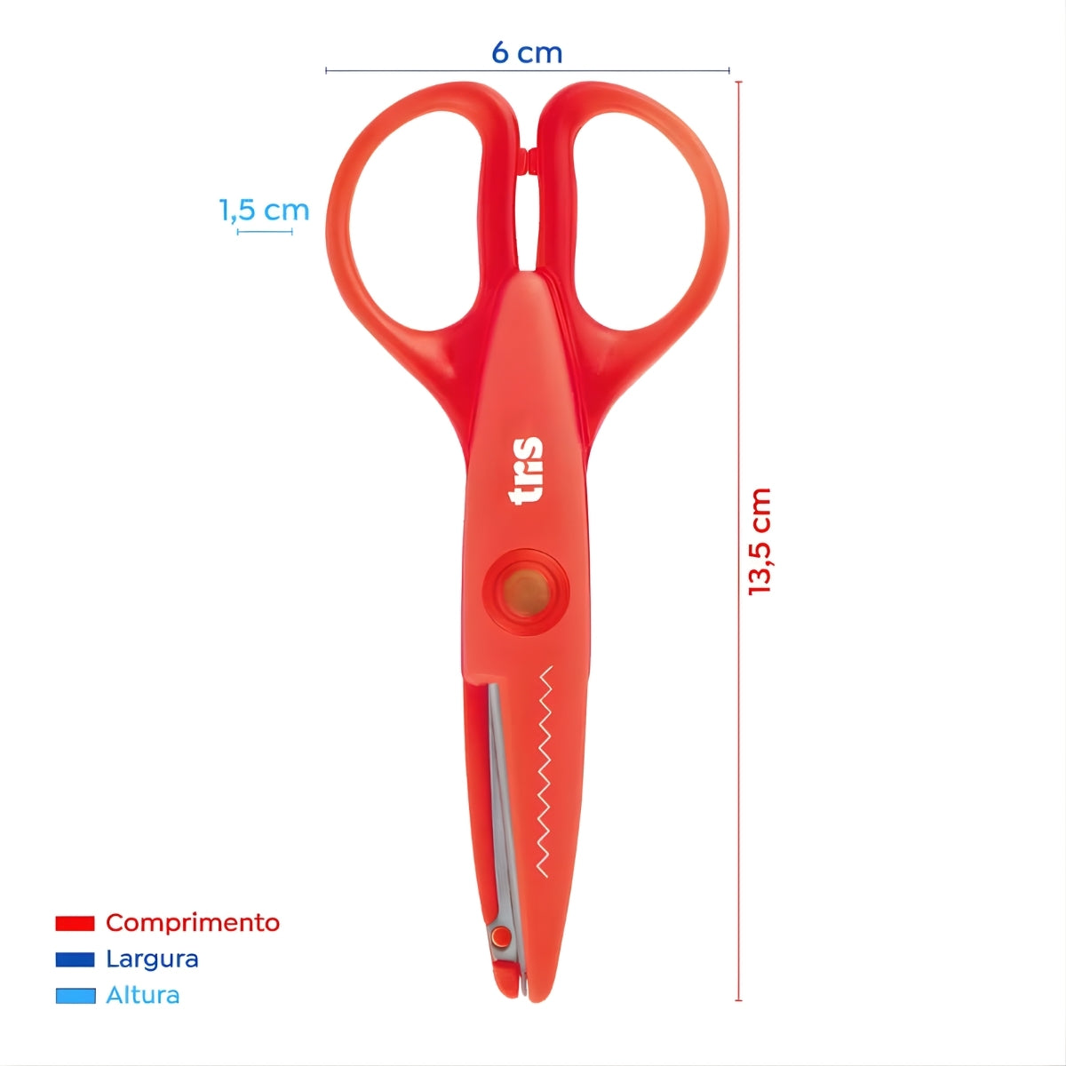 Tesoura Escolar Artes Craft 13,5cm - Tris