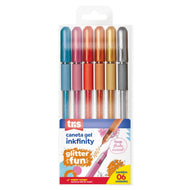 Conjunto Caneta Gel Inkfinity Fu Glitter com 6 Cores - Tris