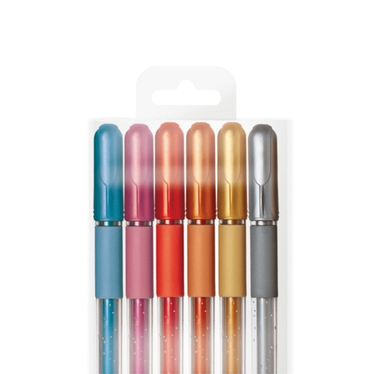 Conjunto Caneta Gel Inkfinity Fu Glitter com 6 Cores - Tris