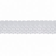 Bordado em Organza para Costura e Artesanato Bo003 Branco 8cmx13,7m - Artepunto