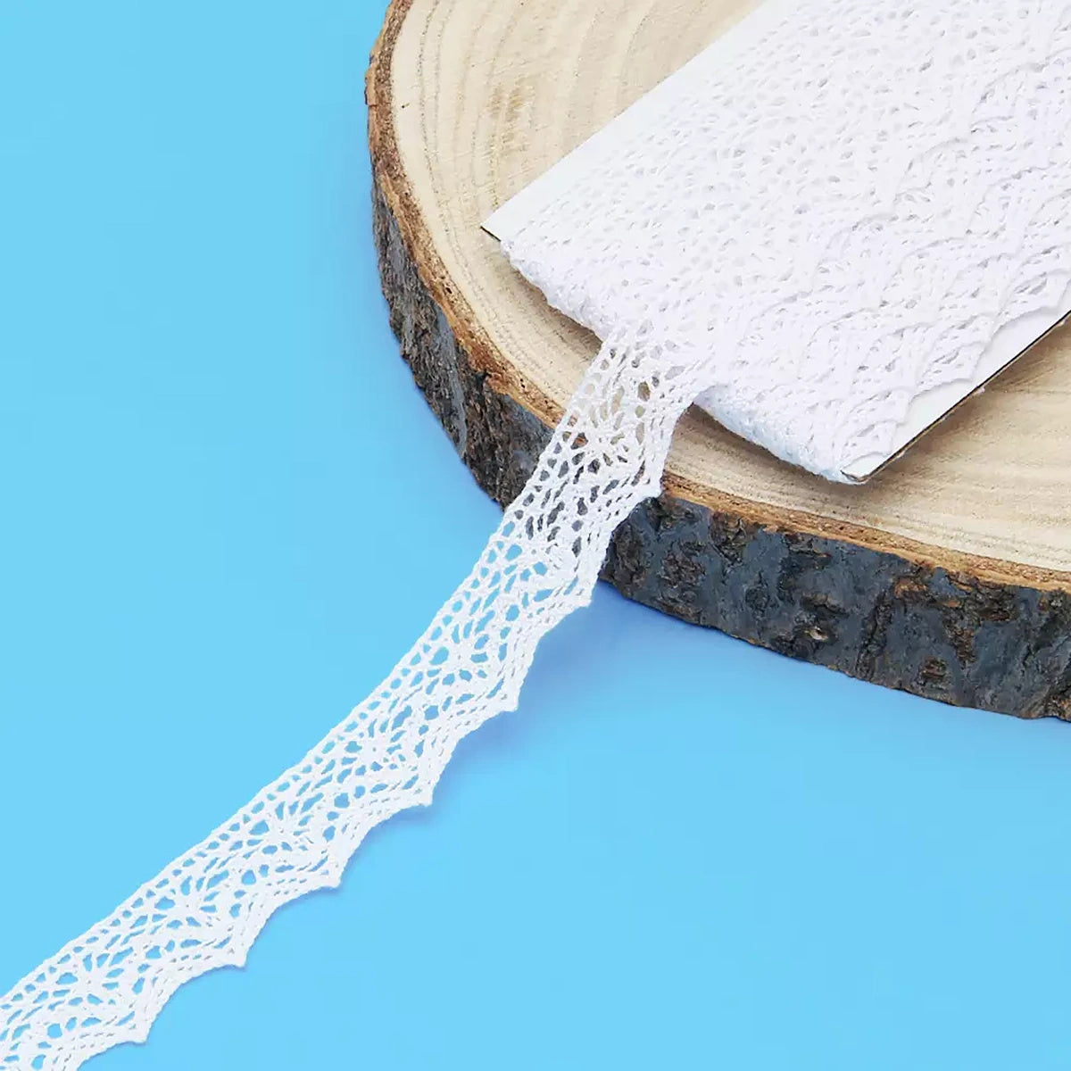 Renda para Costura e Artesanato Ra030 Branca com 10m - Artepunto