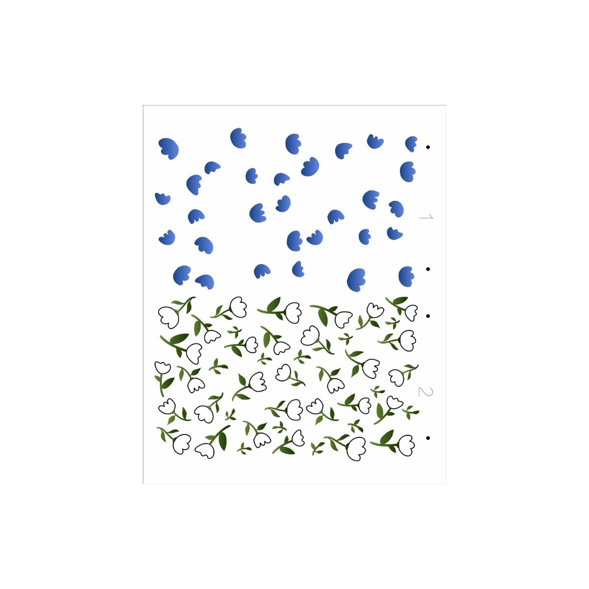 Stencil Opa 20x25cm - Estamparia Flores Micro I - 3354