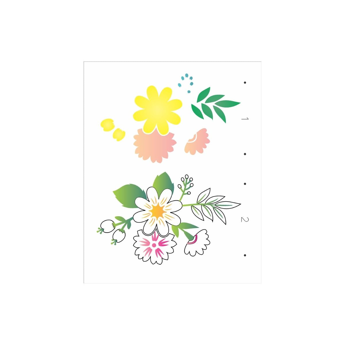 Stencil Opa 20x25cm - Flor Estilizada I - 3359