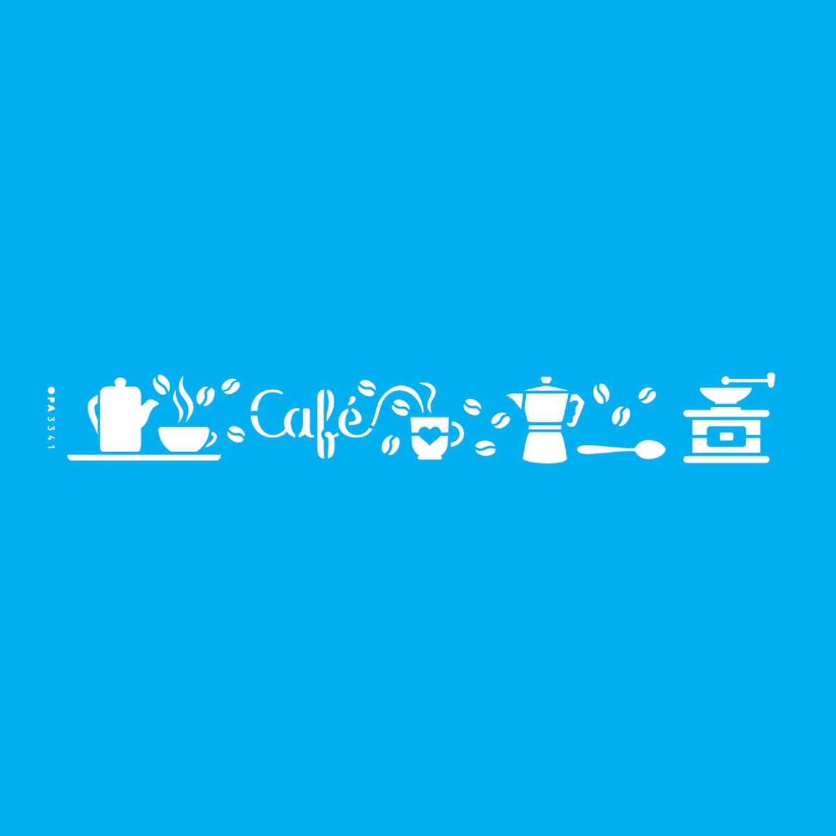 Stencil Culinária Café 4x30cm para Pintura Decorativa e Artesanato 3341 - Opa