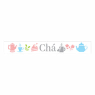 Stencil Culinária Chá 4x30cm para Pintura Decorativa e Artesanato 3342 - Opa