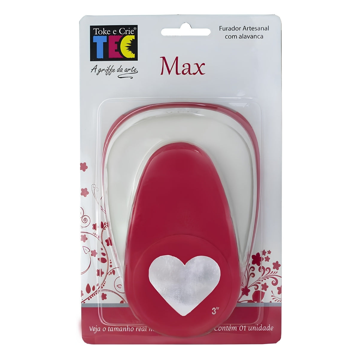 Furador com Alavanca Max Fma012 Coracao Toke e Crie