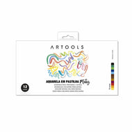 Estojo Tinta Aquarela em Pastilha Matiz com 12 Cores Artools 621654