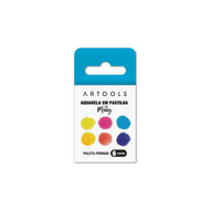Estojo Tinta Aquarela em Pastilha Matiz com 6 Cores Primárias Artools 620381