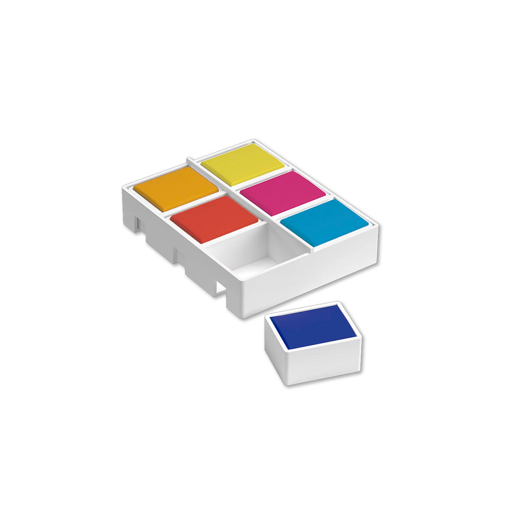 Estojo Tinta Aquarela em Pastilha Matiz com 6 Cores Primárias Artools 620381  