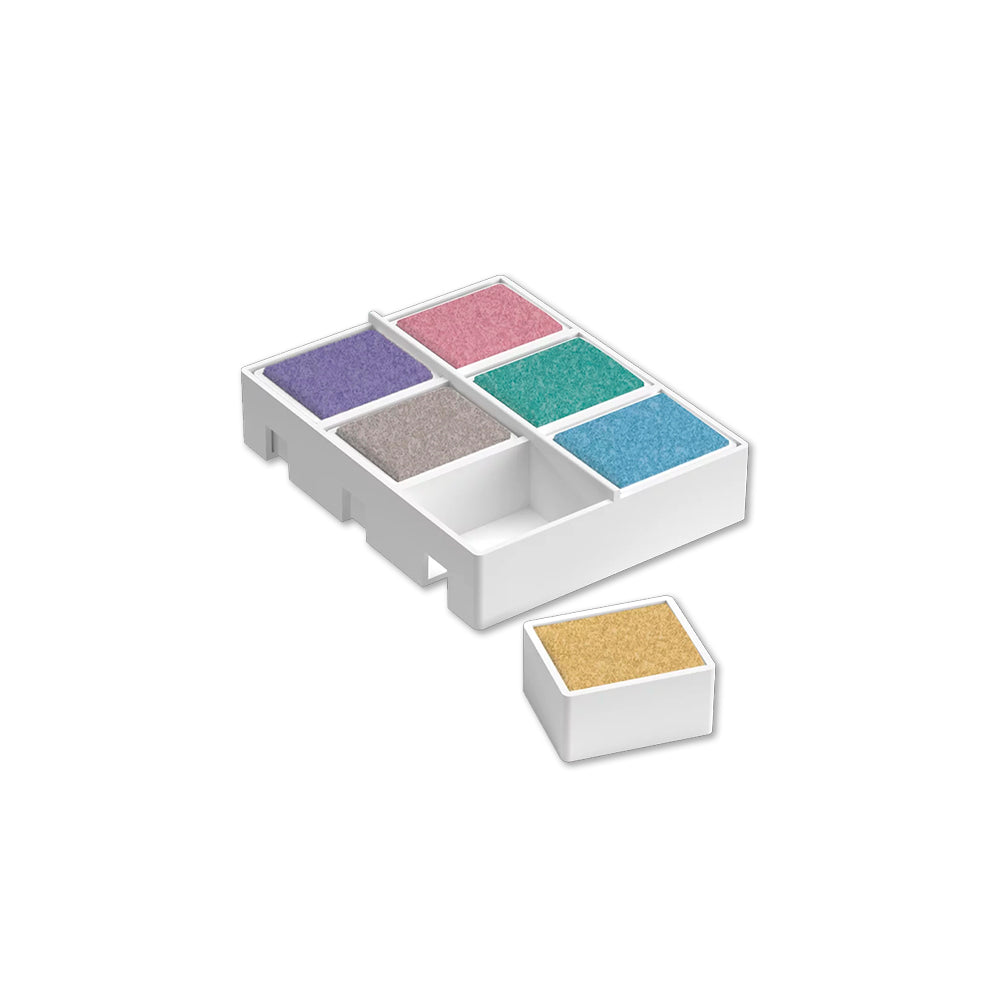 Estojo Tinta Aquarela em Pastilha Matiz com 6 Cores Metallic Artools 620374  