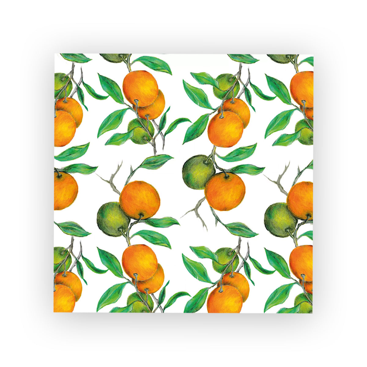 Guardanapo para Decoupage Ambiente 33x33cm com 20 Unidades - Lindas Laranjas