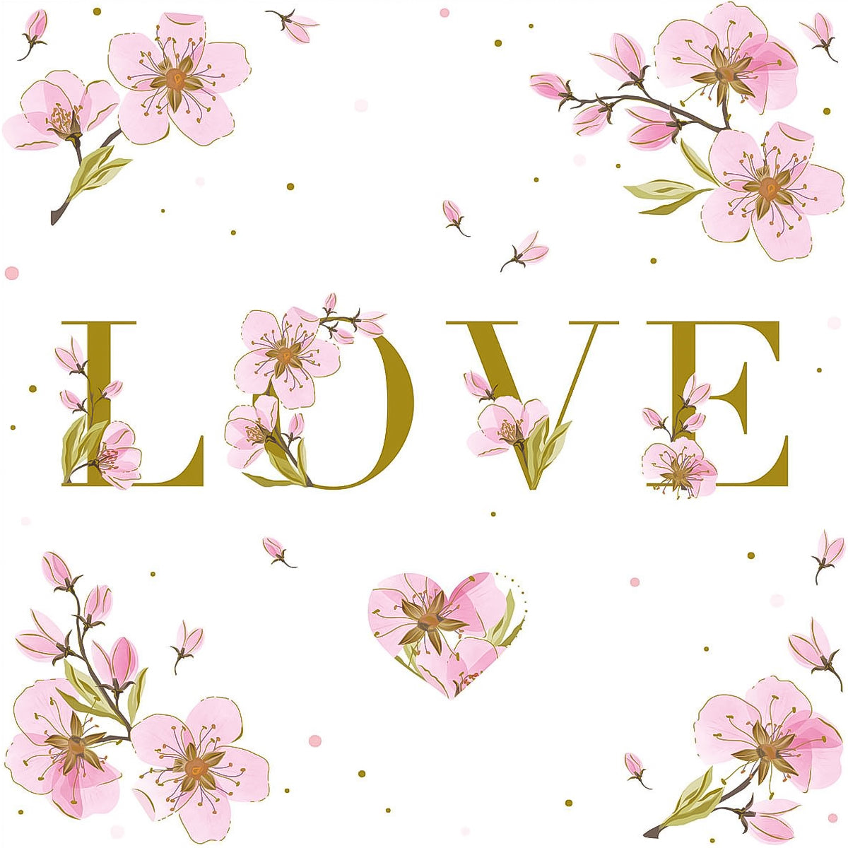 Guardanapo para Decoupage Paperdesign 33x33cm com 20 Unidades - Mensagem de Amor
