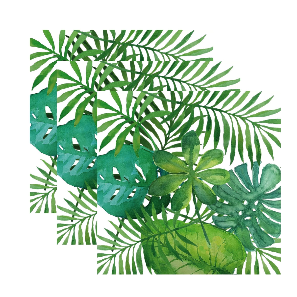 Guardanapo para Decoupage Ambiente 33x33cm com 20 Unidades - Folhas Tropicais
