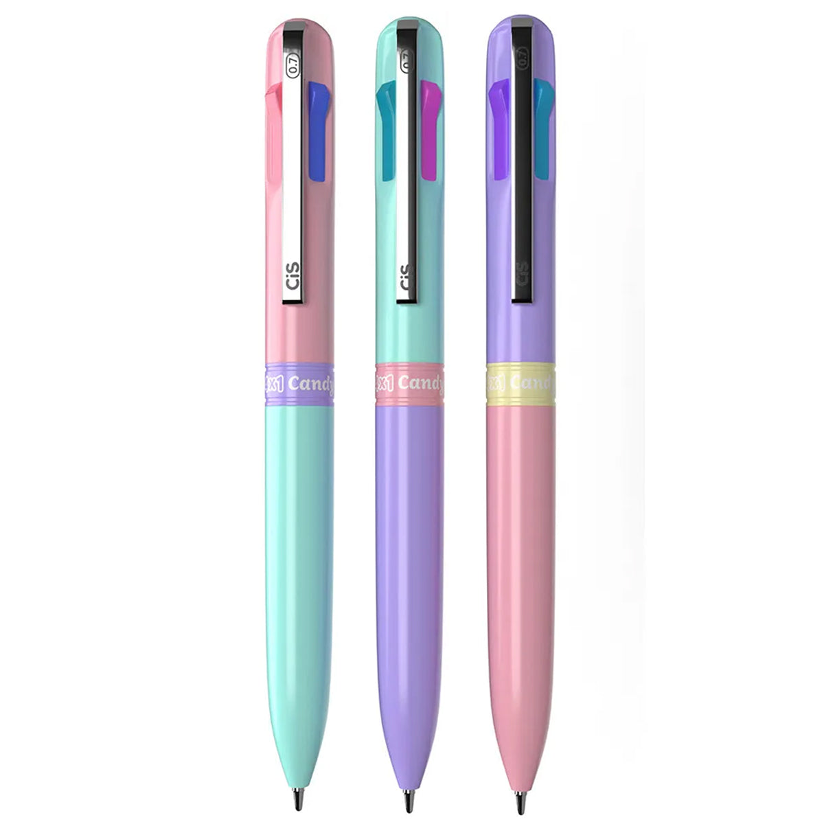 Caneta Esferográfica 4x1 Candy 0.7Mm com 4 Cores - Cis