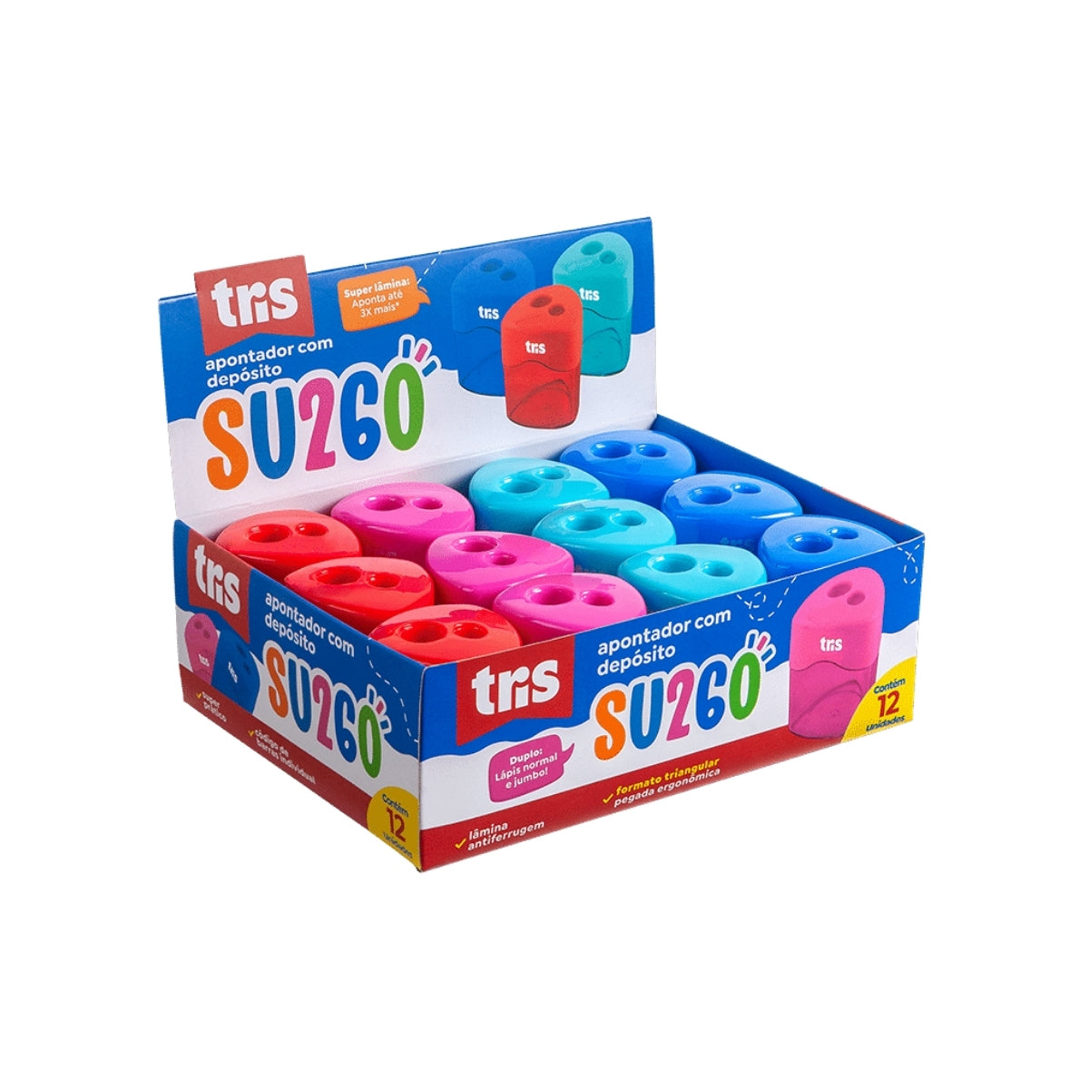 Apontador Duplo com Depósito Su260 - Tris