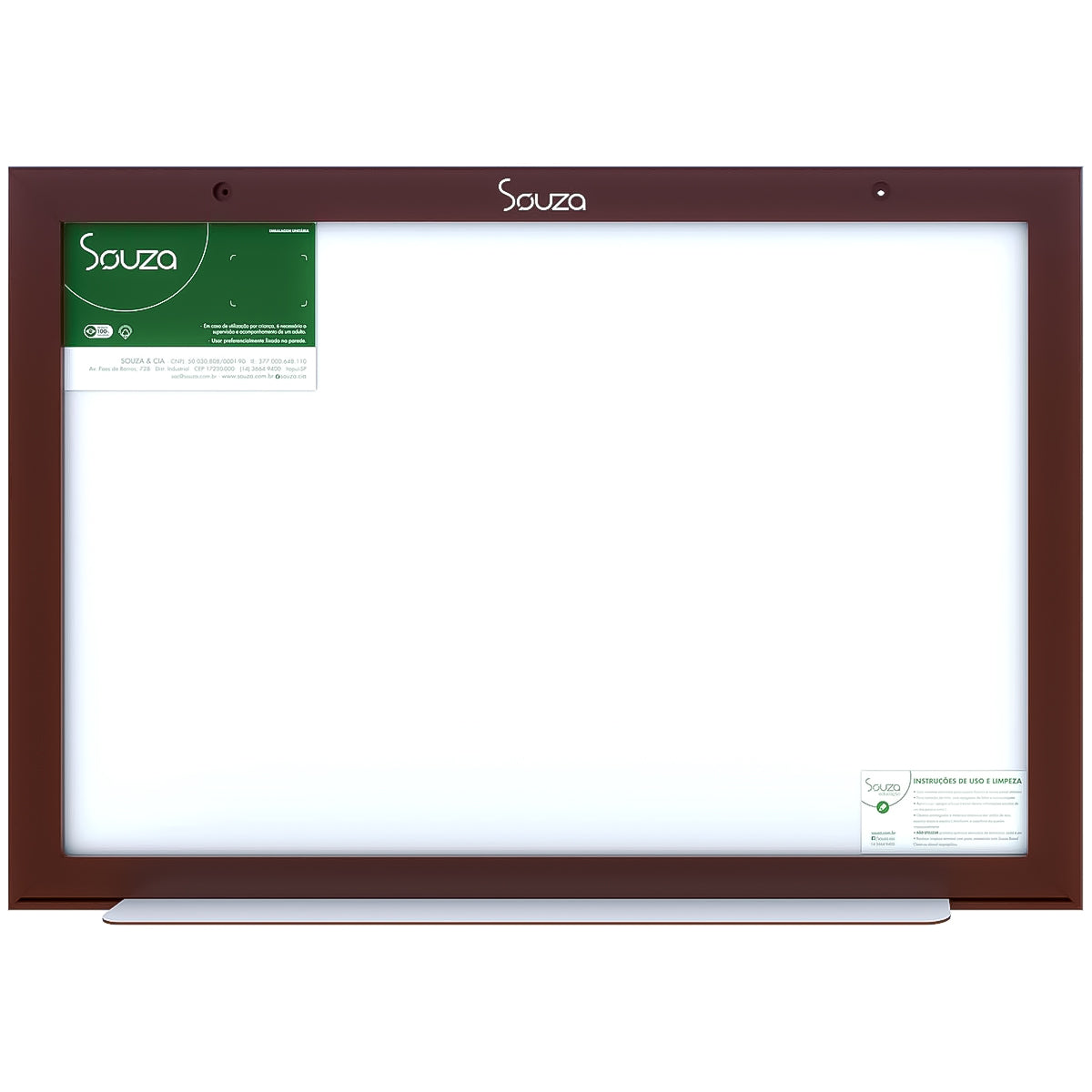 Quadro Branco Souza Standard 60x40 Moldura Tabaco